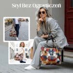 🥳 👜Modna torba typu tote z geometrycznym wzorem i dużą pojemnością - obrazek 3