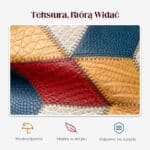 🥳 👜Modna torba typu tote z geometrycznym wzorem i dużą pojemnością - obrazek 4