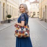 🥳 👜Modna torba typu tote z geometrycznym wzorem i dużą pojemnością - obrazek 7