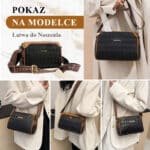 👜 Modna damska torebka na ramię w romby - obrazek 4